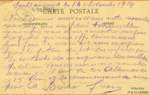 Carte postale 14 novembre 1914b