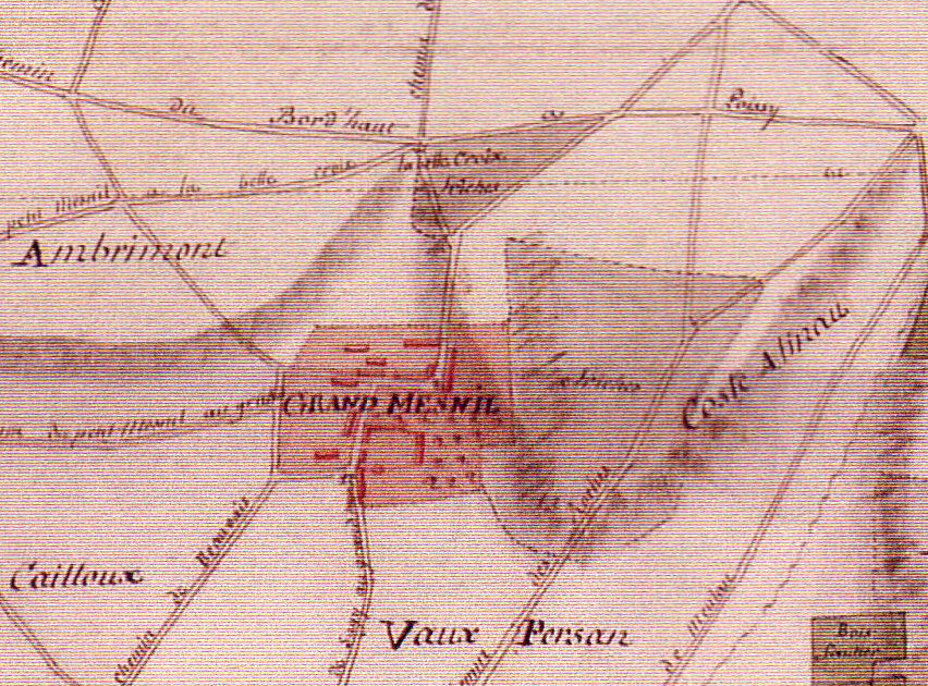 Grand Mesnil - Plan Terrier de Sagy 1815