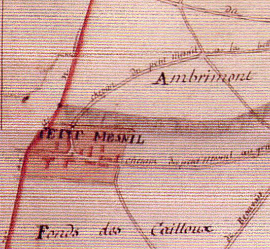 Petit Mesnil - Plan Terrier de Sagy 1815