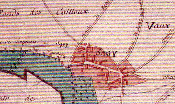 Village Sagy - Plan Terrier de Sagy 1815